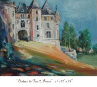 CHATEAU DE POCE 2, France, Oil on Canvas